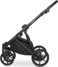 Детская коляска 2 в 1 Riko Nano Pro 02 Onyx (св. серая кожа – т. серая ткань)